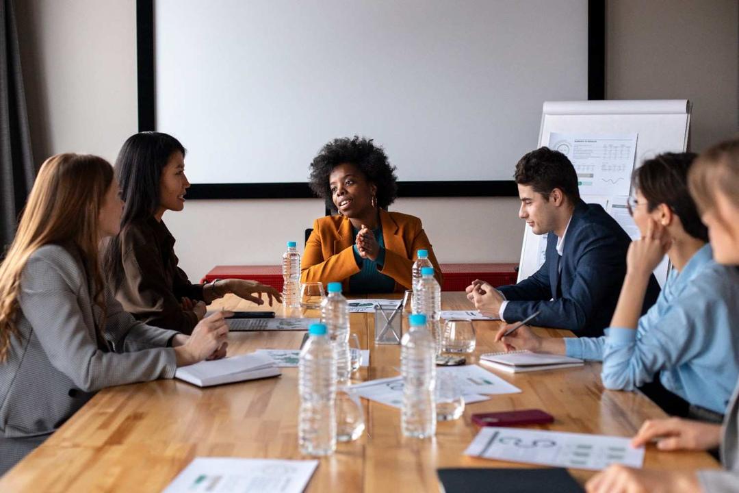 Business professionals in a meeting